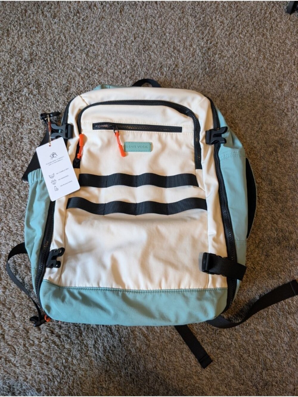 LOVEVOOK 4 Piece Travel Backpack Set 40L Mint Green Carry On Luggage Bag
